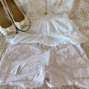 american eagle pale pink cargo shorts 💕sz 6